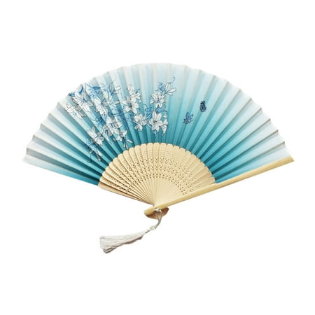 

wendunide Folding Fans Handheld Fans Bamboo Fans Women s Hollowed Bamboo Hand Holding Fan C