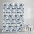 thumbnail image 3 of Shower Curtains for Bathroom, Blue Sharks Coastal Waterproof Fabric Shower Curtain, Summer Beach Ocean Nautical Decorative Bathroom Curtain for Bathtub, 36"x72", No Hooks Included, 3 of 9