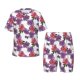 thumbnail image 1 of Fotbe Peonies Pijama Estampada de 2 Piezas para Niños – Ropa de Dormir de Manga Corta Cómoda para Niños y Niñas, Camiseta y Shorts de Algodón-Large, 1 of 5