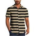 thumbnail image 2 of Awdenio Mens T-Shirts Striped Casual Short Sleeve Button Down Summer Beach Shirt Tropical Hawaiian Shirts, 2 of 6