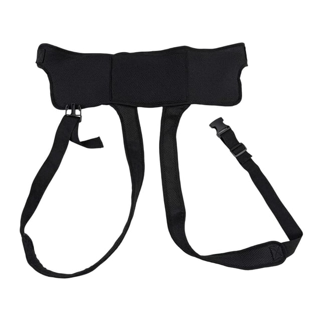 Accesorio anticaída para cinturón de seguridad que evita que el arnés se deslice para personas mayores con discapacidad. Negro