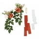 thumbnail image 1 of Flores del respaldo de la silla de la boda, decoraciones de la silla del pasillo de la boda, flores del banco de la boda con cintas, decoración de la Naranja, 1 of 8