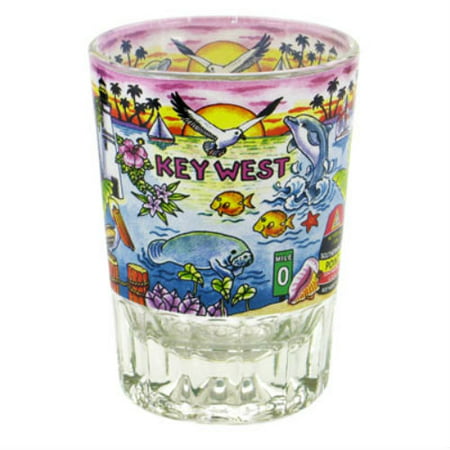 Key West Florida Double Shot Glass (Best Glass Bottom Boat Florida Keys)