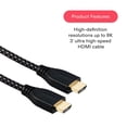thumbnail image 3 of onn Ultra High Speed 8K UHD HDMI Cable, Black, 3', 3 of 7