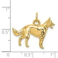 thumbnail image 2 of 14k Yellow Gold German Shepherd Necklace Charm Pendant Animal Dog, 2 of 6