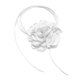 thumbnail image 1 of Big Rose Flower Collarbone Chain Simple Adjustable Cloth Necklace Women Choker-YUHAO--White-Model code 30130 White, 1 of 5