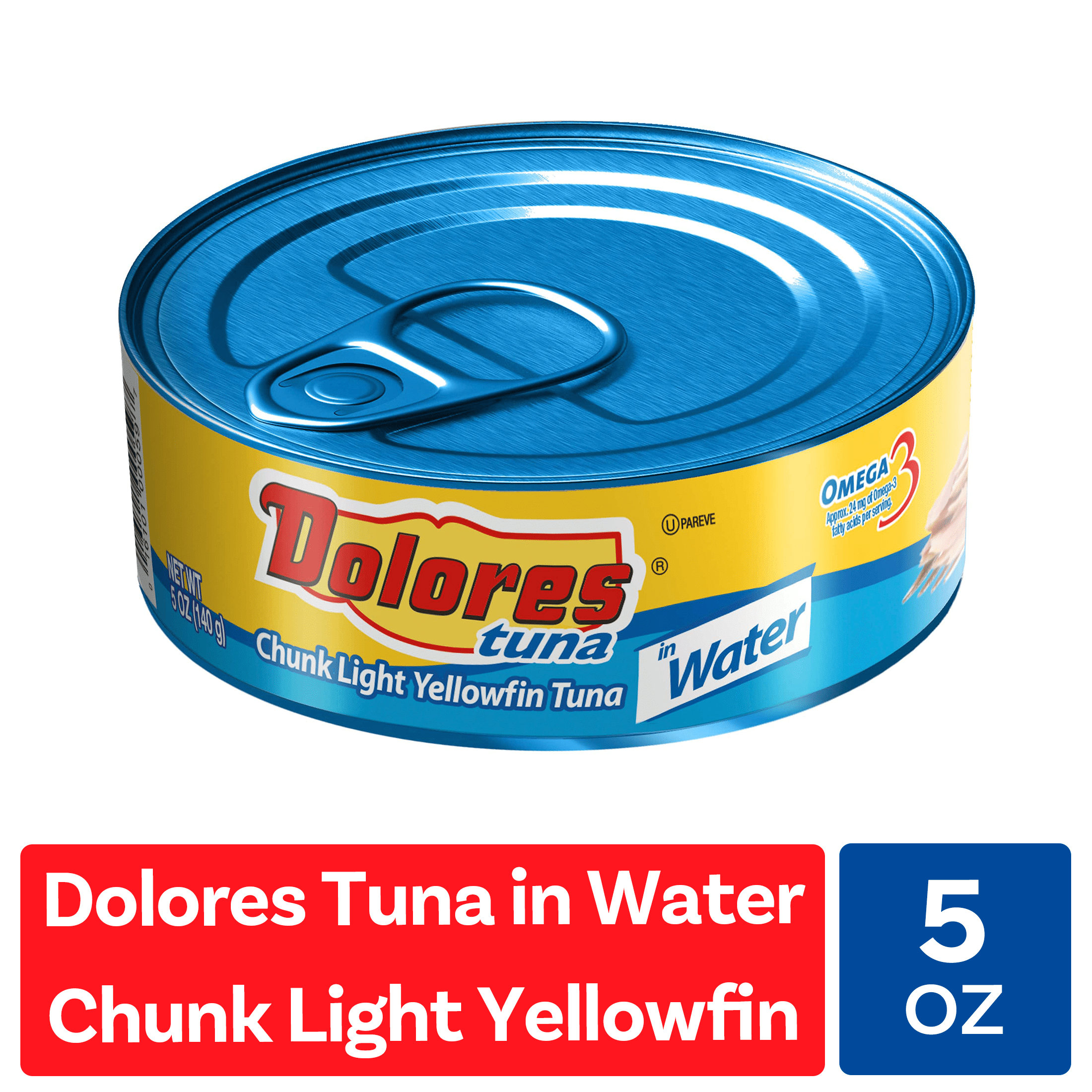 Dolores Tuna, Chunk Light Yellowfin Tuna in Water, 5 oz Can
