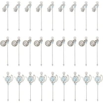 27pcs Kettle Pearlized Head Straight Pins 3 styles Sewing Pins Dressmaker Pins Hat Cake Decorative Flat Head Pins for Crafts Handmade Sewing Projects and Clothing Design with a Plug Iron