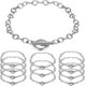 thumbnail image 1 of 12 piezas de pulseras de cadena de aleación de metal chapado en eslabones con cierres de palanca OT para hombres y mujeres, joyería minimalista, fabricación de pulseras (plata) MFZFUKR PTL181-2, 1 of 6