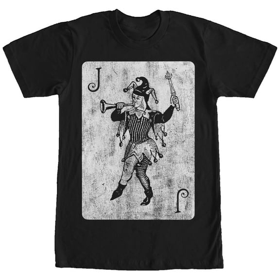 Men's Lost Gods Joker Card Graphic Tee Black Small