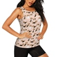 thumbnail image 2 of Lsque Beagle Dog On Brown Printed Workout Tank Tops for Women, Athletic Sports Tank Tops, Compression Sleeveless Dry Fit Shirts,Sleeveless Yoga Shirt-Large, 2 of 9