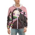 thumbnail image 2 of Kamado Nezuko Zip Up Hoodies Unisex Realistic 3D Print Sweatshirt Long Sleeve Hooded Jacket Coat M, 2 of 8