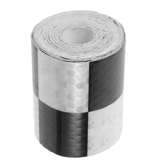 WHAMVOX 2 Rolls Reflective Tape Checkered Reflective Tape Outdoor Waterproof Conspicuity  Adhesive Reflector Tape Warning Safety Reflective Tape for Vehicles Trailers Boat Signs