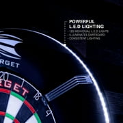 Target Darts Corona Vision Black Frame / White LED Surround Ring Light Dartboard Lighting System