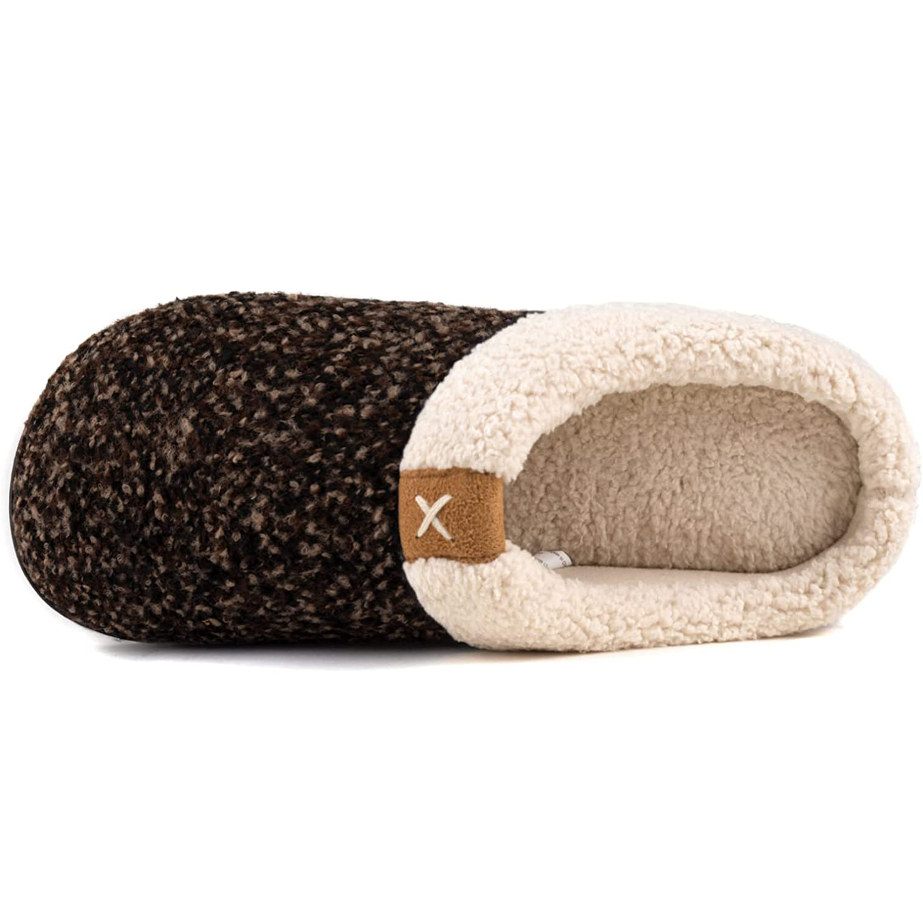 Men's Cozy Memory Foam Slippers with Fuzzy Plush Wool-Like Lining, Slip on Clog House Shoes with Indoor Outdoor Anti-Skid Rubber Sole - image 4 of 5