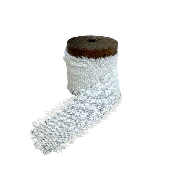 White Cotton Ribbon for Crafts - 1 1/2" x 5 Yards, 2 Rolls, Wedding, Reception, Bridal Shower, Embellishments, Valentine's Day, DIY, Gift Bow, Christmas, Hair Bows