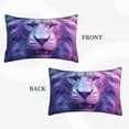 thumbnail image 2 of Lsque Cool Lion Head Pattern Pillow Case – Soft & Cozy Throw Pillow Cover, Hypoallergenic Cushion Case for Sleeping Women with Envelope Closure-16"x24", 2 of 6