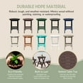 thumbnail image 6 of WestinTrends Malibu HDPE Outdoor 24.5 Inch Round Portable Folding Patio Dining Table, Dark Brown, 6 of 15