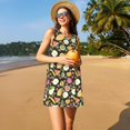 thumbnail image 3 of Balery Fruits Vestidos de verano para mujer con estampado: vestido holgado sin mangas, vestido playero informal y cómodo para días calurosos., 3 of 7