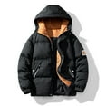thumbnail image 2 of Vedolay Mens Parkas Winter Warm Jacket Waterproof Rain Zip Parka Overcoats Jacket Black,M, 2 of 5