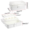 thumbnail image 4 of Caja organizadora plástica de 3 niveles BTSKY con separadores ajustables, 4 of 7