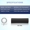 thumbnail image 3 of CKSFAN 6" x 16ft Aluminum Ducting, 4-Layer Vent Hose for HVAC, Dryer, Heating/Cooling, 2 Clamps Included, 3 of 5