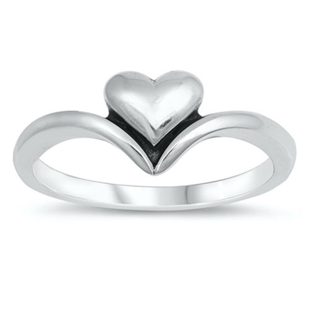 Bague Cœur En Argent Sterling (Sterling Silver) - Taille 6 - Marque Fragrant Jewels - Neuf Avec Étiquettes
