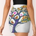 thumbnail image 5 of Colorful Heart Tree Flowers Women's Shorts Non-Slip Single Pocket A-line Trouser Skirt Summer Shorts Casual Shorts for Women, 5 of 7