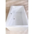 thumbnail image 3 of Kingston Brass VTSQ663422 66-Inch Acrylic Rectangular Double Ended Freestanding Tub with Drain in Glossy White, 3 of 10