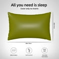 thumbnail image 6 of Disketp Olive Satin Pillowcase For Hair And Skin - Satin Pillow Cases Standard Size 20x30 Inches With Zipper,Gifts For Women Men, 6 of 8