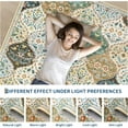thumbnail image 3 of 8x10 Washable Floral Trellis Rug, Non-Slip, Low Pile, Non-Shedding for Living Room, Bedroom, Home Decor, Beige., 3 of 6