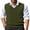 Army Green, variant on Mens V Neck Sweater Vest Knit Sleeveless Pullover Sweater Casual Slim Fit Twisted Vest Green L