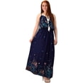 thumbnail image 3 of Womens Summer Exotic Floral Bohemian Tahiti Sleeveless Maxi Dress, 3 of 3