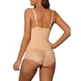thumbnail image 3 of INSPIRE CHIC Lace Shapewear Bodysuit for Women's Adjustable Straps Tummy Control Backless V Neck Tank Tops, 3 of 5