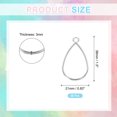 thumbnail image 2 of Uxcell 36 Pcs Open Bezel, Teardrop Resin Bezels Pendants Open Back Bezels for DIY Crafts Silver, 2 of 7