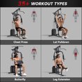 thumbnail image 4 of Soozier Home Gym Equipment, Multifunction Workout Machine with 99lbs Weight Stack for Back, Chest, Arm, Legs, and Full Body Workout, 4 of 10