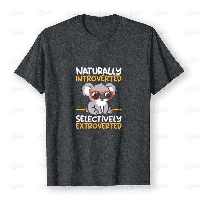 T-Shirt Unisexe Koala Naturellement Introverti Sélectivement Extraverti Animal, jusqu'à la Taille 5TG