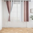 thumbnail image 3 of Abtel Bedroom Blackout Window Curtain Panel Gradient Color Window Drape Thermal Insulated Window Treatments Grommet Room Darkening Curtain Light Coffee W:54"x L:84", 3 of 4