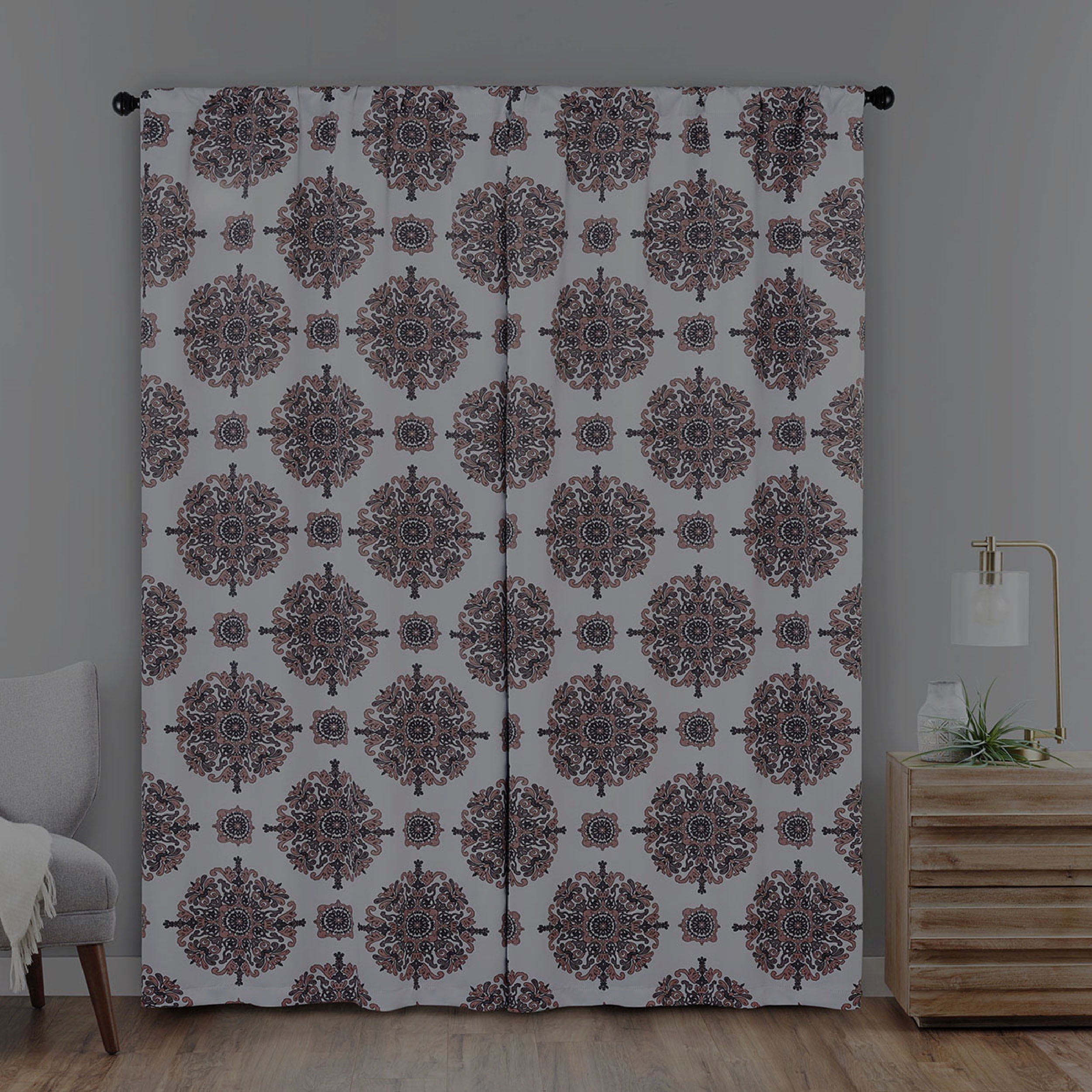 Eclipse Olivia Room Darkening Thermaweave, Rod Pocket Window Curtain Panel, 1 Panel, 37 in x 63 in, Purple