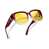02-Transparent Red Frame/Night Vision Yellow Lens