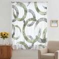 thumbnail image 3 of Sage Green Grey Sheer Curtains 72 Inches Long, Geometric Circle Modern Abstract Simple Art Light Filering Curtains, Breathable Simi Curtain Privacy Drapes for Living Room Bedroom Window Treatment, 3 of 9