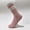 Pink, variant on QSAWXQZ Women's Striped Non Slip Crew Socks Grip Sole Pilates Yoga Workout Socks Comfortable Daily Free Size
