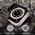 thumbnail image 3 of 5 Piezas Funda con Protector Pantalla Compatible con Apple Watch Series 6/5/4/SE 3/SE 2/SE 40mm, PC Carcasa HD Cristal Templado Protector Ultra-Thin Anti-Rasguños, Claro,Negro,Verde, Plata,Rosa, 3 of 12