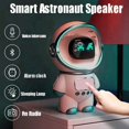 thumbnail image 2 of Altavoz Bluetooth Astronauta Inteligente Estéreo Portátil Ai Audio Interactivo con Reloj Despertador Soporte TF/FM Reloj de Mesa Rosa, 2 of 5