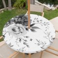 thumbnail image 6 of Round Outdoor Tablecloth with Umbrella Hole and Zipper, Fitted Table Cover with Elastic Edge for 31-35 Inch, Waterproof Patio Tablecoths for Picnic, 6 of 9