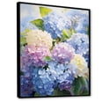 thumbnail image 2 of Designart "Blue violet Hydrangea Eternal Blooms I" Floral Floater Framed Canvas Art Print, 2 of 7