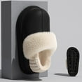 thumbnail image 4 of CHUMUD Women's Platform Slippers with Furry Collar - Plush Lined Winter Mules, Warm Non-Slip Indoor Outdoor House Shoes, 4 of 5