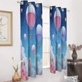 thumbnail image 3 of Colorful Hot Air Balloons in Sky 2pcs Blackout Curtains For Living Room Bedroom Grommet Top Window Set for Left And Right Biparting Open, 3 of 6