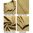 thumbnail image 5 of COOFANDY Men's Long Sleeve Button Down Wrinkle Free Dress Shirts Business Casual Untucked Stretch Muscle Fit Shirts, 5 of 5