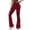 Wine, variant on Women's V Back Scrunch Butt Flare Leggings Ruched Bell Bottom Yoga Pants